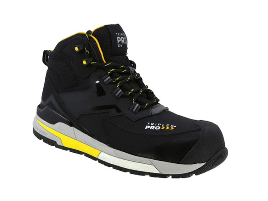 Bota Industrial Dielectrica con puntera de protección Triples Pro 521 Negro