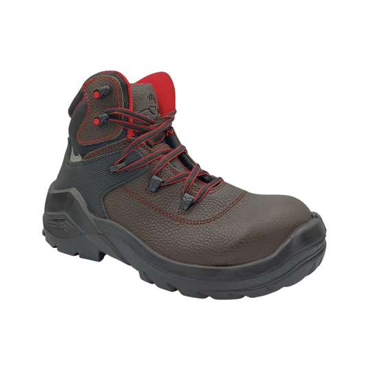 Bota Industrial Dielectrica de piel con puntera de protección Pma 1365 Flother Café