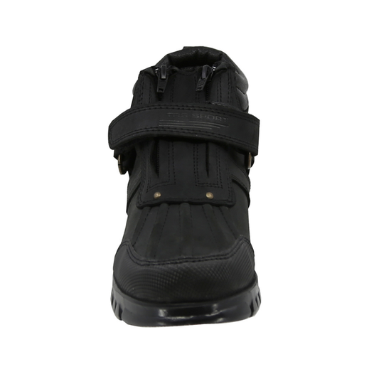 Botín Urbano doble cierre de piel Trs Sport 8301 Crazy Negro para Hombre - frontal