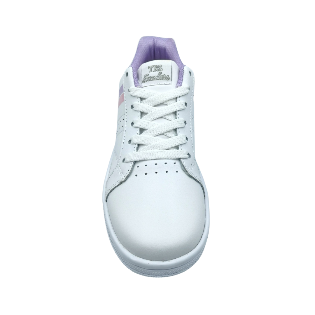 Tenis de piel Trs Sneakers 82 Blanco Lila Rosa