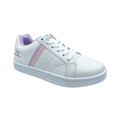 Tenis de piel Trs Sneakers 82 Blanco Lila Rosa