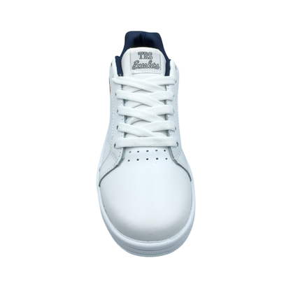 Tenis de piel Trs Sneakers 82 Blanco Marino Rojo