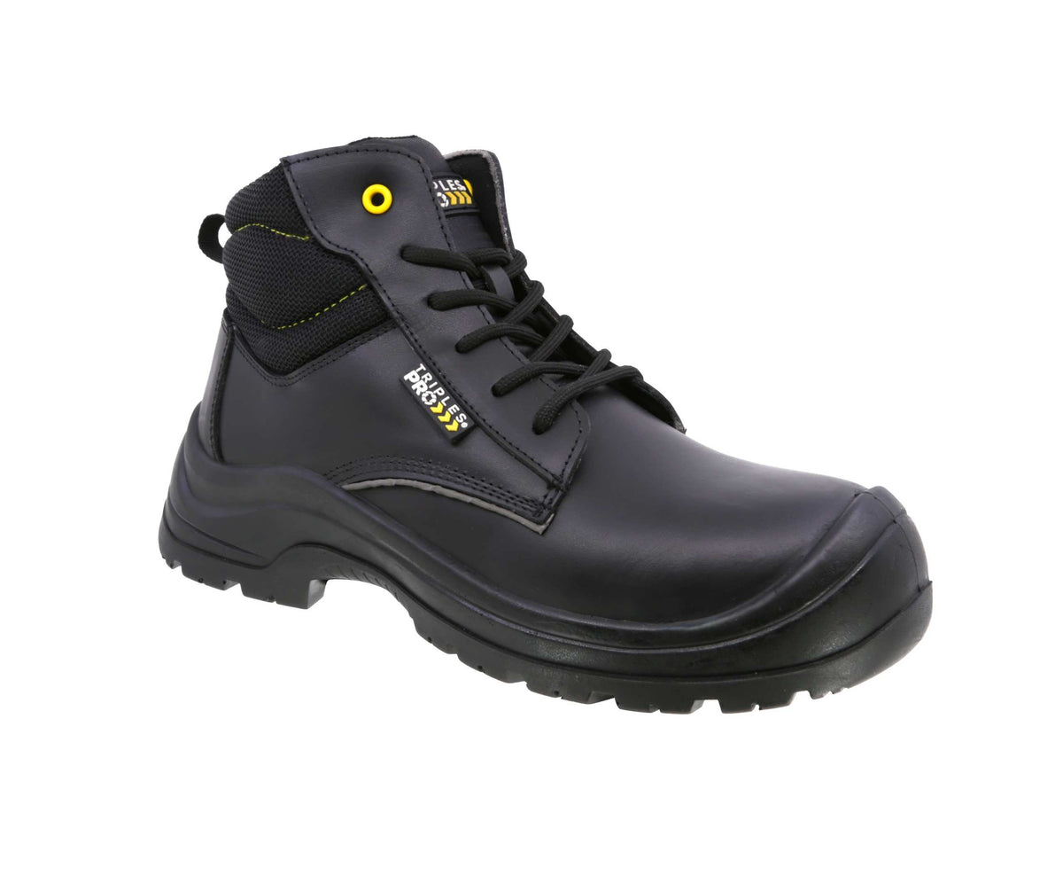 Bota Industrial Dielectrica de piel con puntera de protección Triples Pro 621 Negro