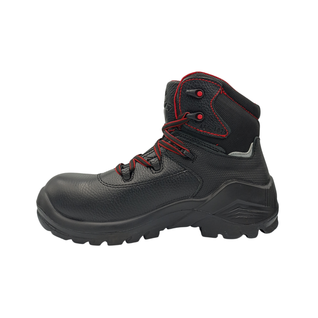 Bota Industrial Dielectrica de piel con puntera de protección Pma 1365 Flother Negro
