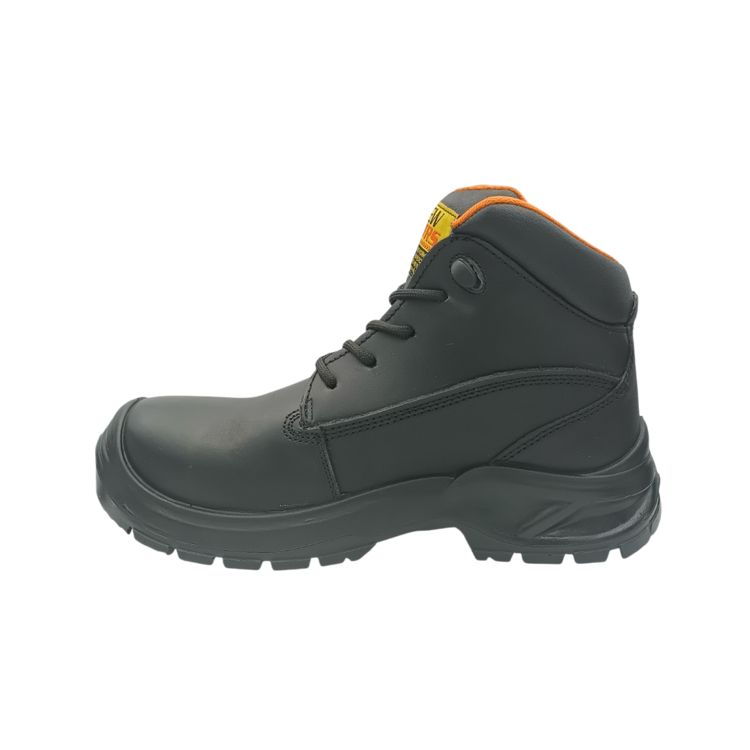 Bota Industrial Dielectrica de piel  con puntera de protección New Trs 505 Napa Negro