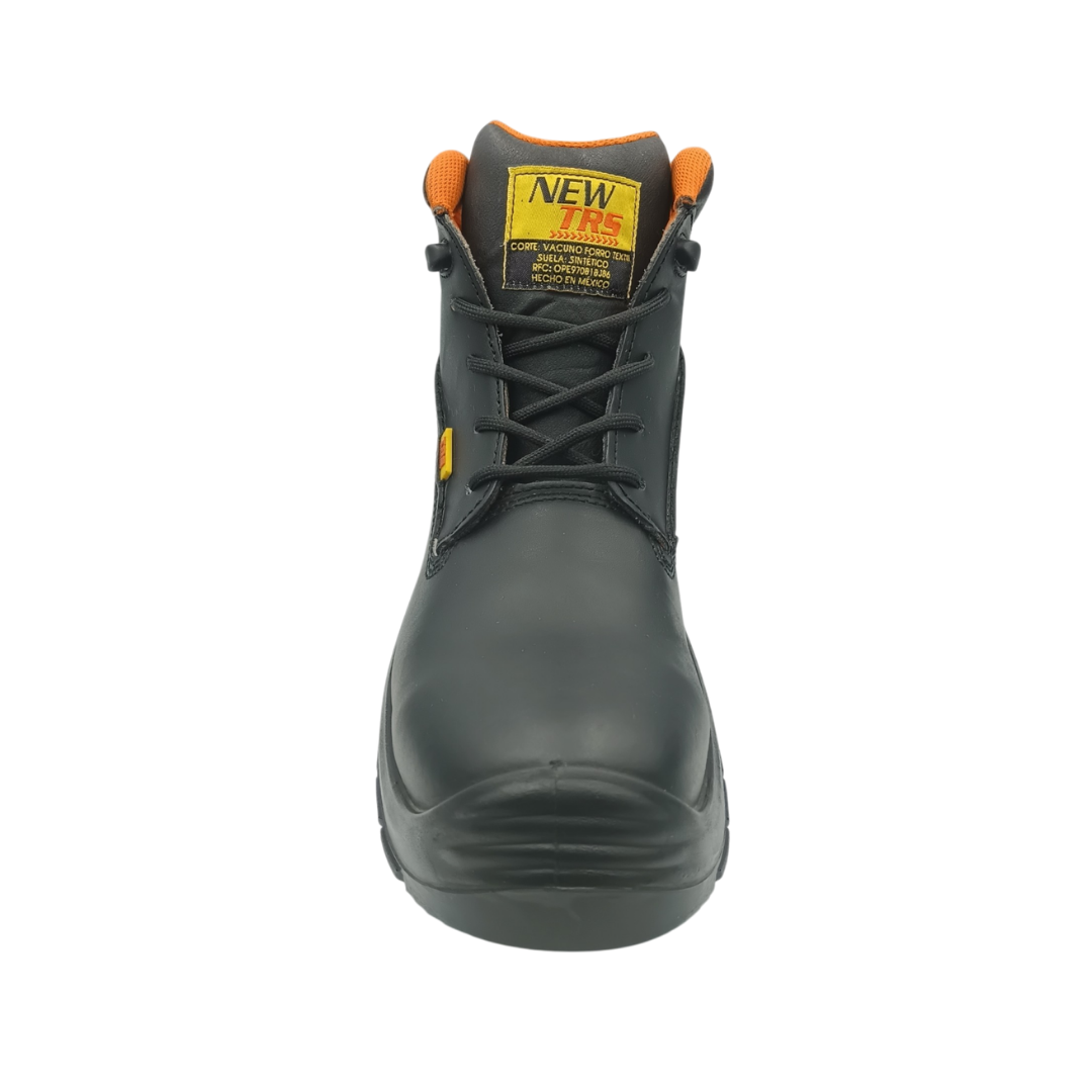 Bota Industrial Dielectrica de piel  con puntera de protección New Trs 505 Napa Negro