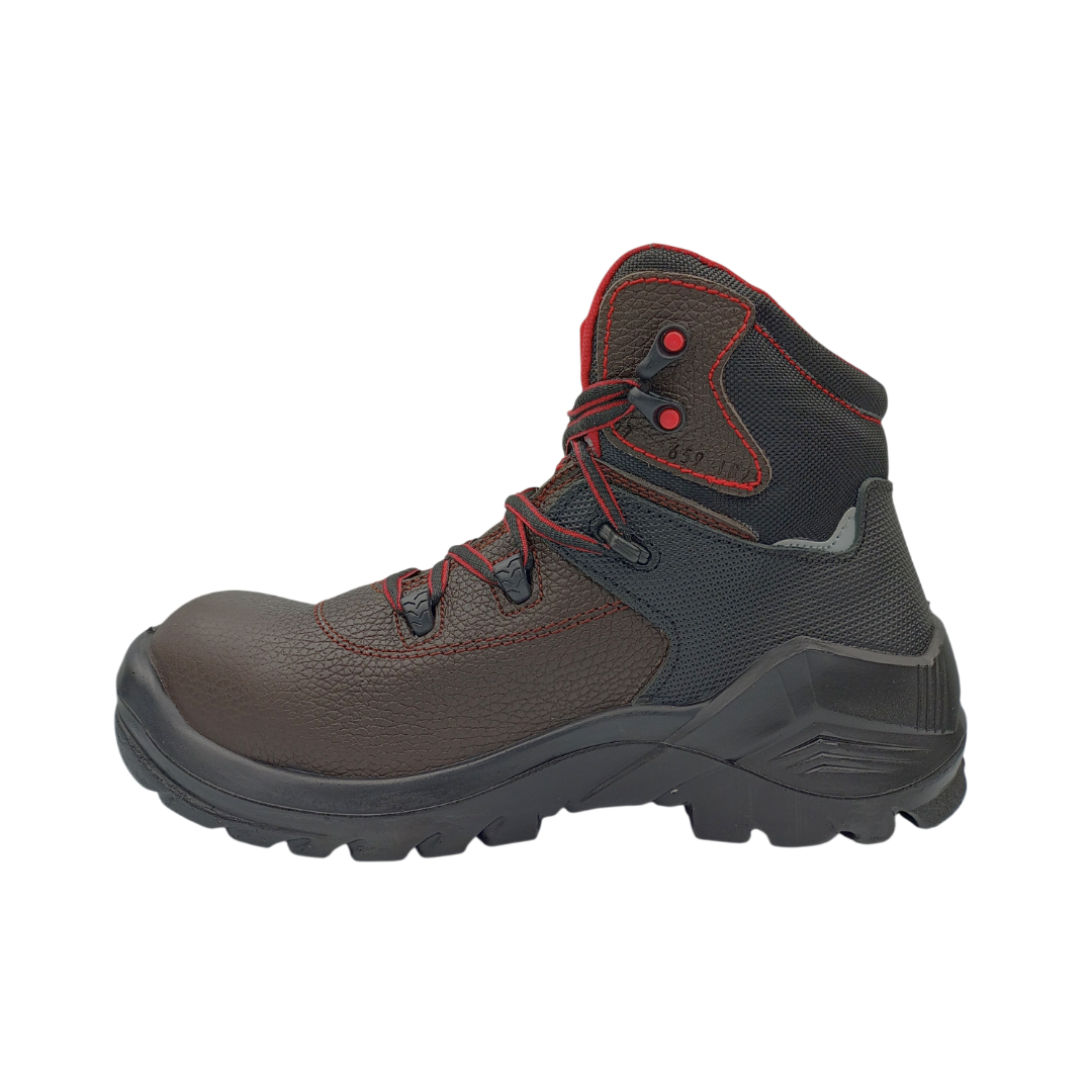 Bota Industrial Dielectrica de piel con puntera de protección Pma 1365 Flother Café