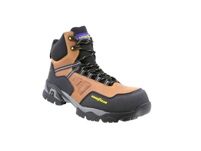 Bota Industrial Dielectrica de piel con puntera de protección Goodyear 100 Miel