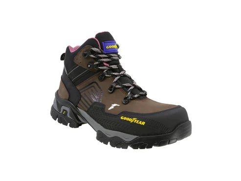 Bota Industrial Dielectrica de piel con puntera de protección Goodyear 103 Café
