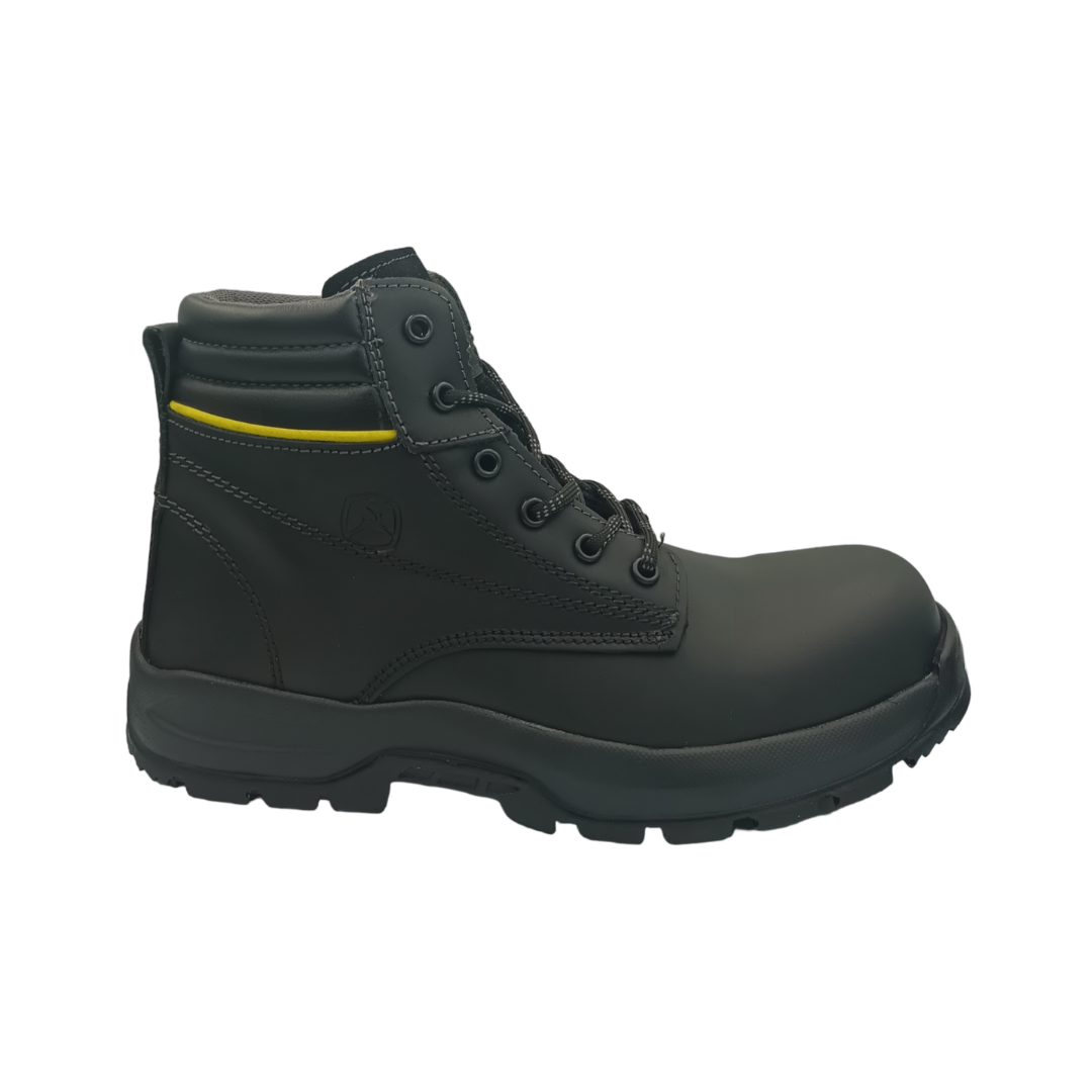 Bota Industrial de piel con puntera de protección NH C40 Grasso Negro