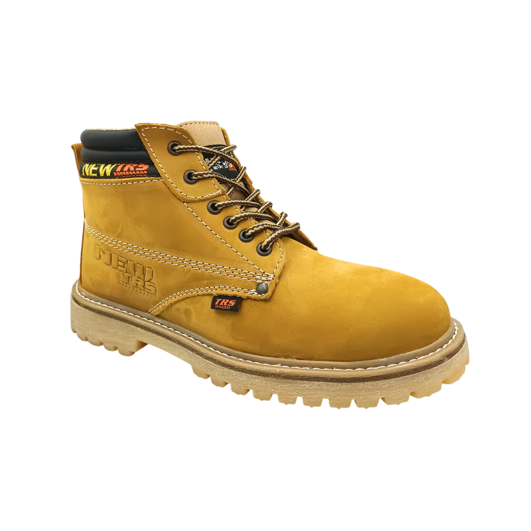 Bota Industrial de piel con puntera de protección New Trs 1750 Nobuck Paja