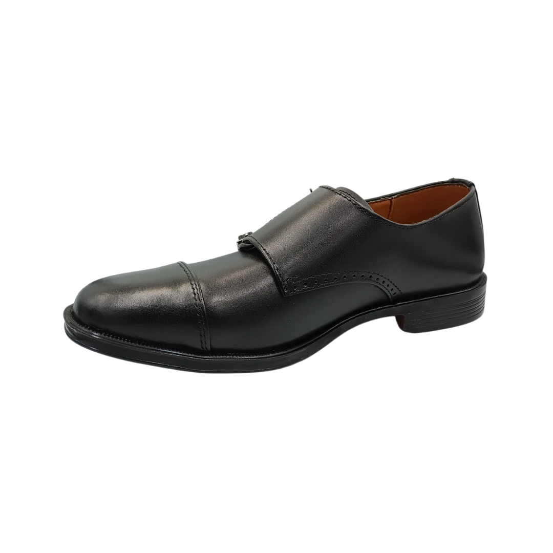 Zapato de vestir monk de piel Leugim Elegance 104 negro