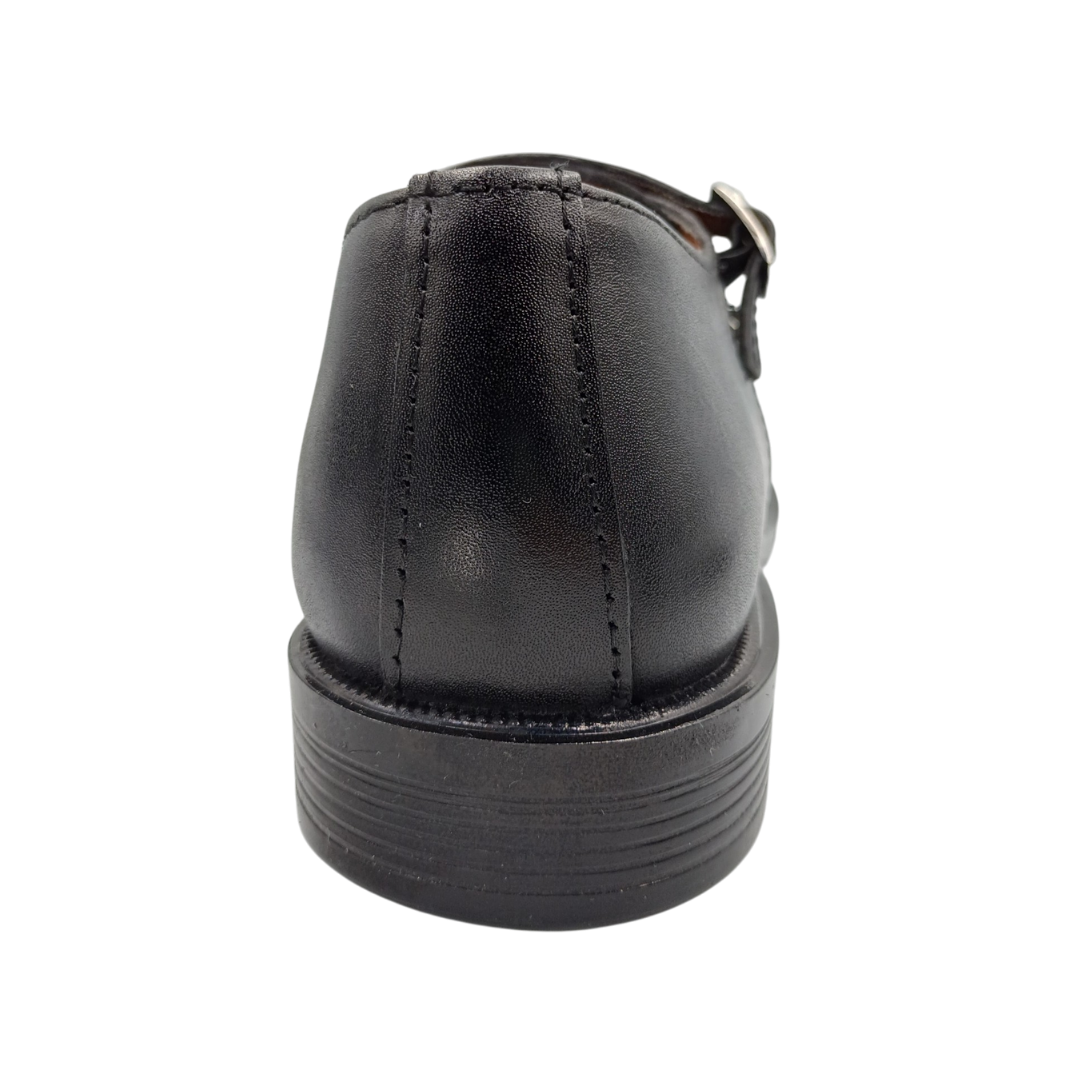 Zapato de vestir monk de piel Leugim Elegance 104 negro
