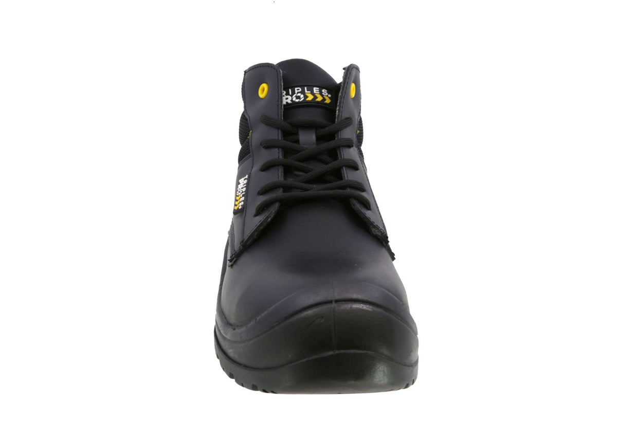 Bota Industrial Dielectrica de piel con puntera de protección Triples Pro 621 Negro