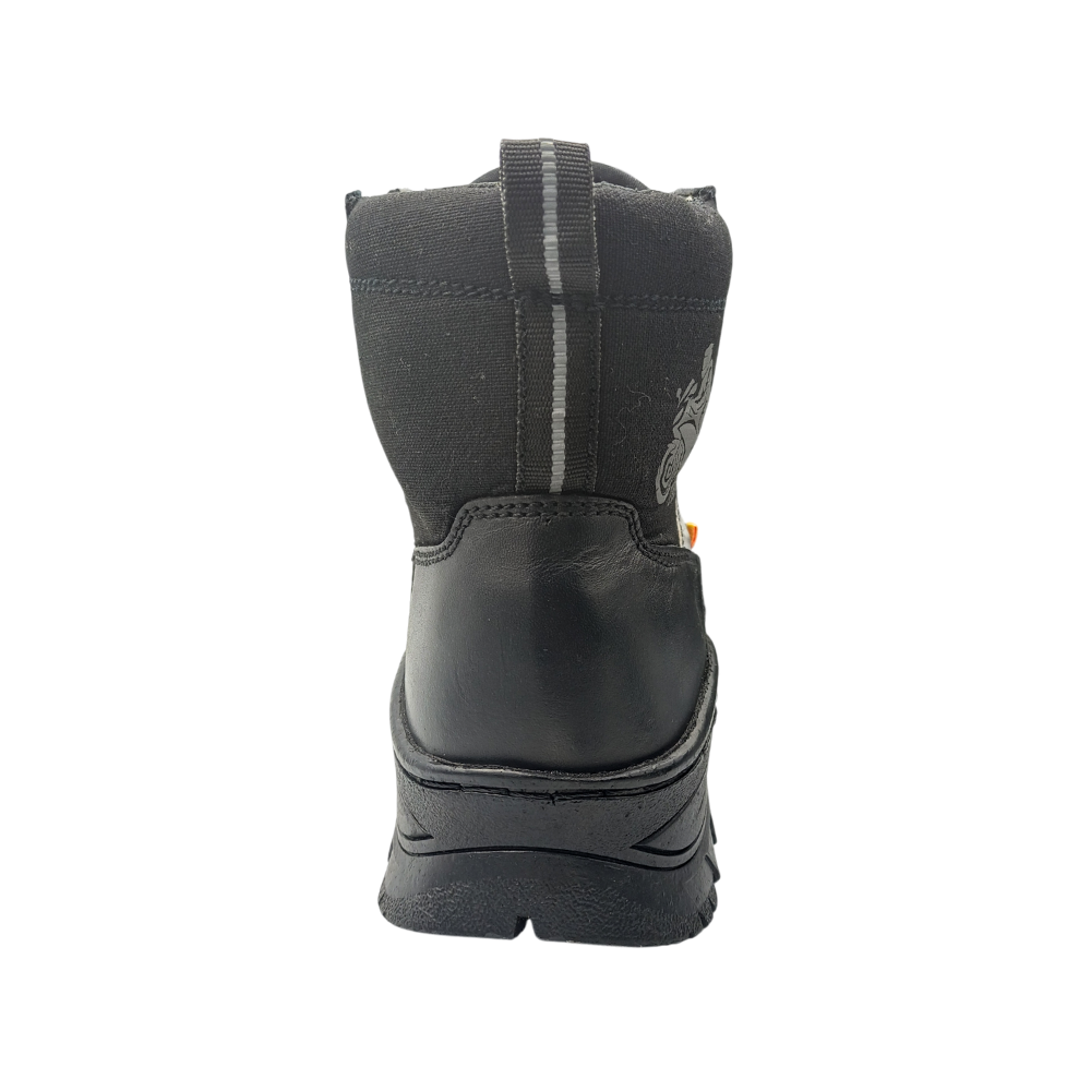 Bota Biker de piel New Trs 641 Napa Negro