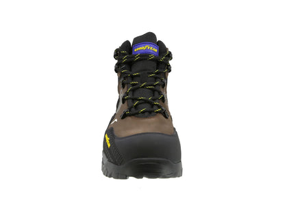 Bota Industrial Dielectrica de piel con puntera de protección Goodyear 101 Café