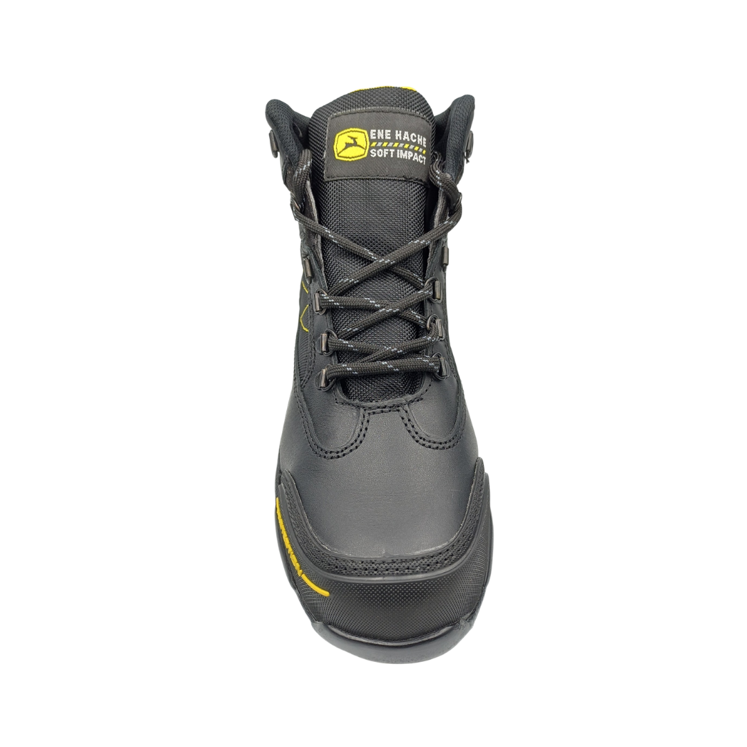 Bota Industrial de piel con puntera de protección NH C50 Grasso Negro