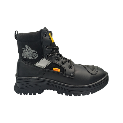 Bota Biker de piel New Trs 641 Napa Negro