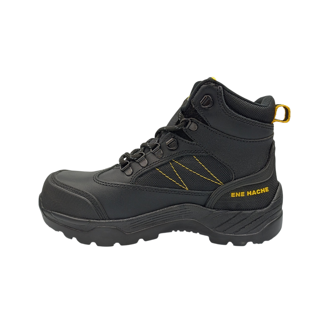 Bota Industrial de piel con puntera de protección NH C50 Grasso Negro