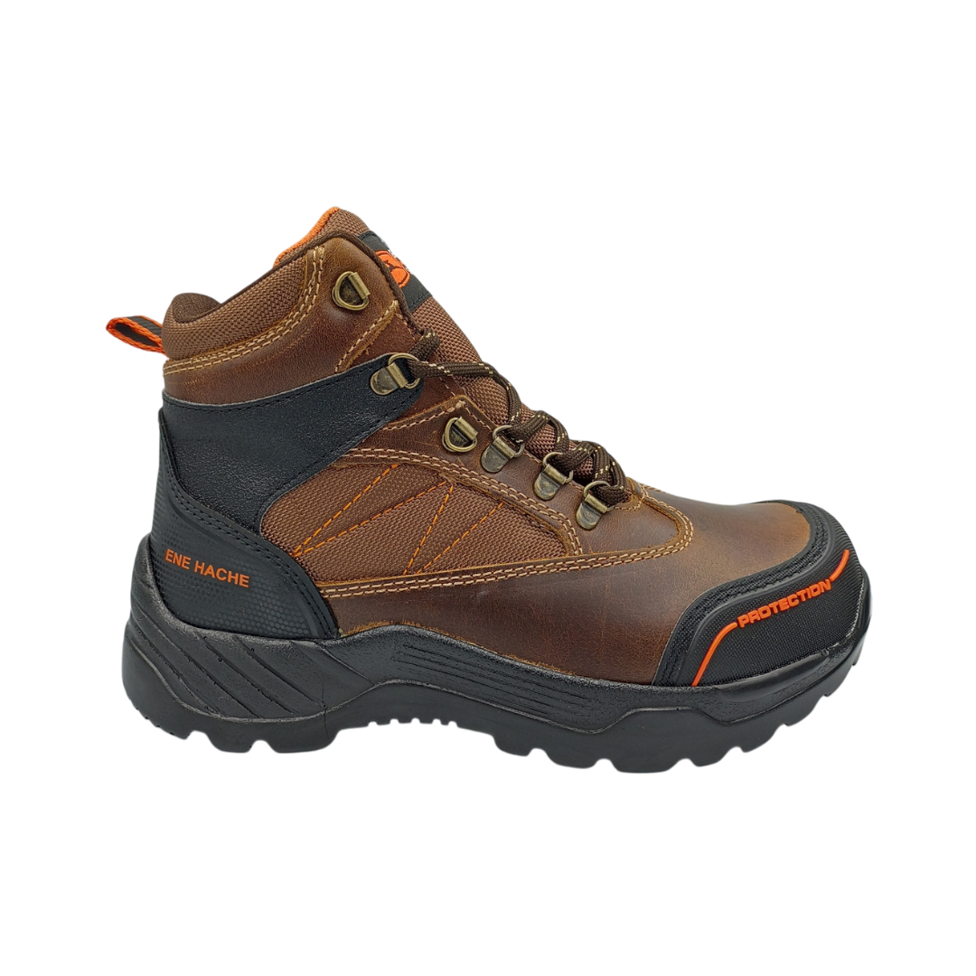 Bota Industrial de piel con puntera de protección NH C50 Crazy Cobre