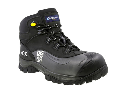 Bota Industrial Dielectrica de piel con puntera de protección Discovery 2187 Negro