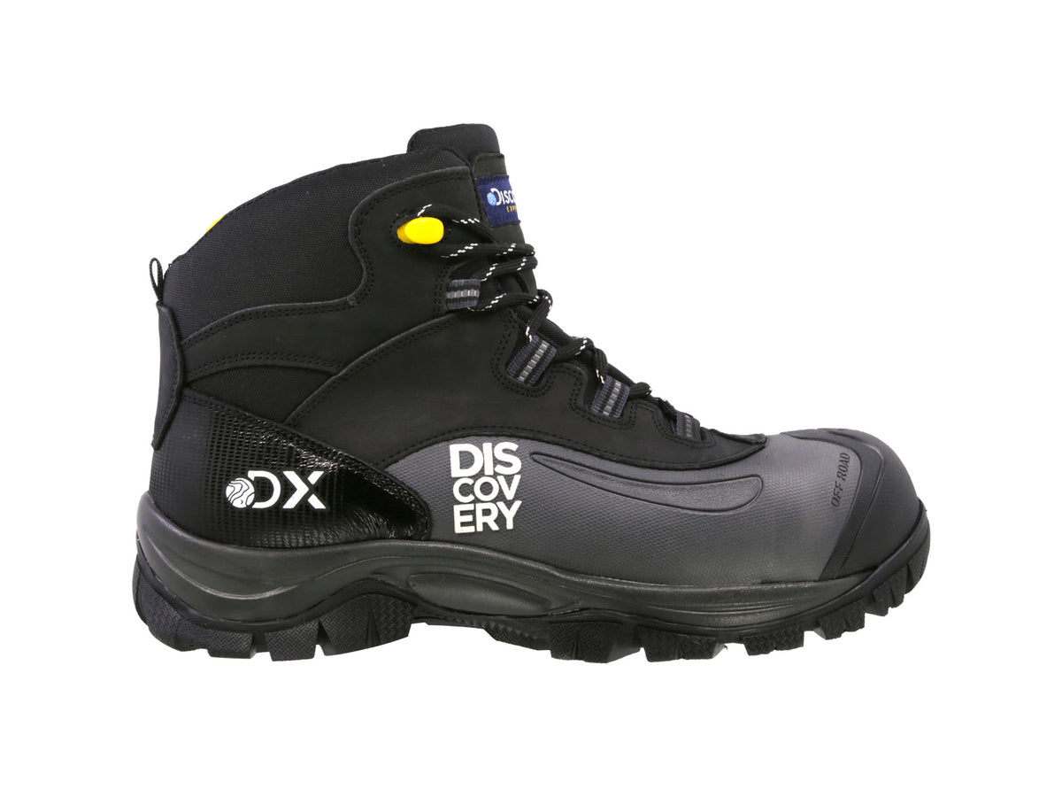 Bota Industrial Dielectrica de piel con puntera de protección Discovery 2187 Negro