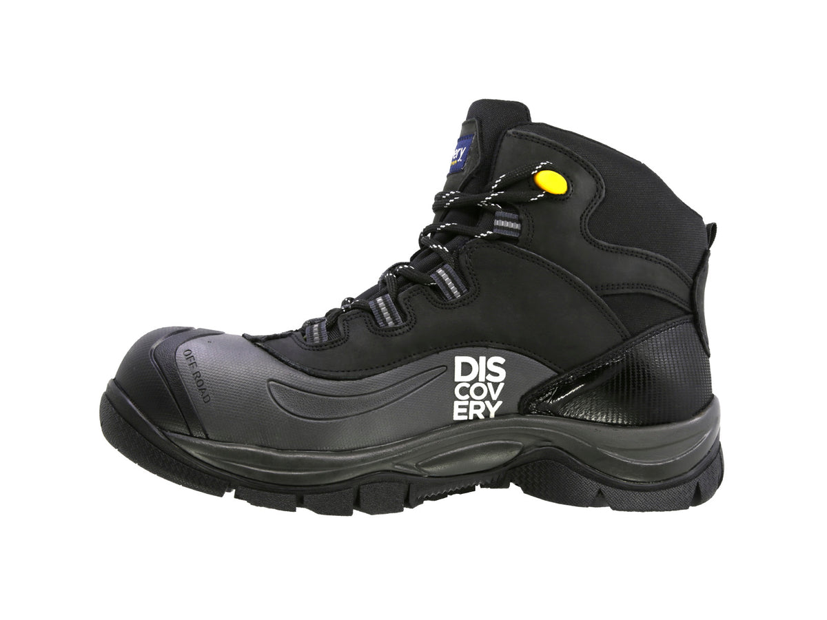 Bota Industrial Dielectrica de piel con puntera de protección Discovery 2187 Negro