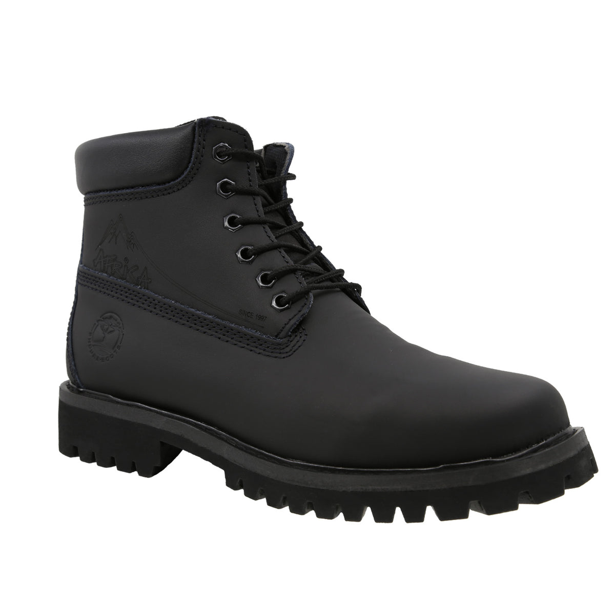 Bota Urbana de piel Afrika 1600 Grasso Negro