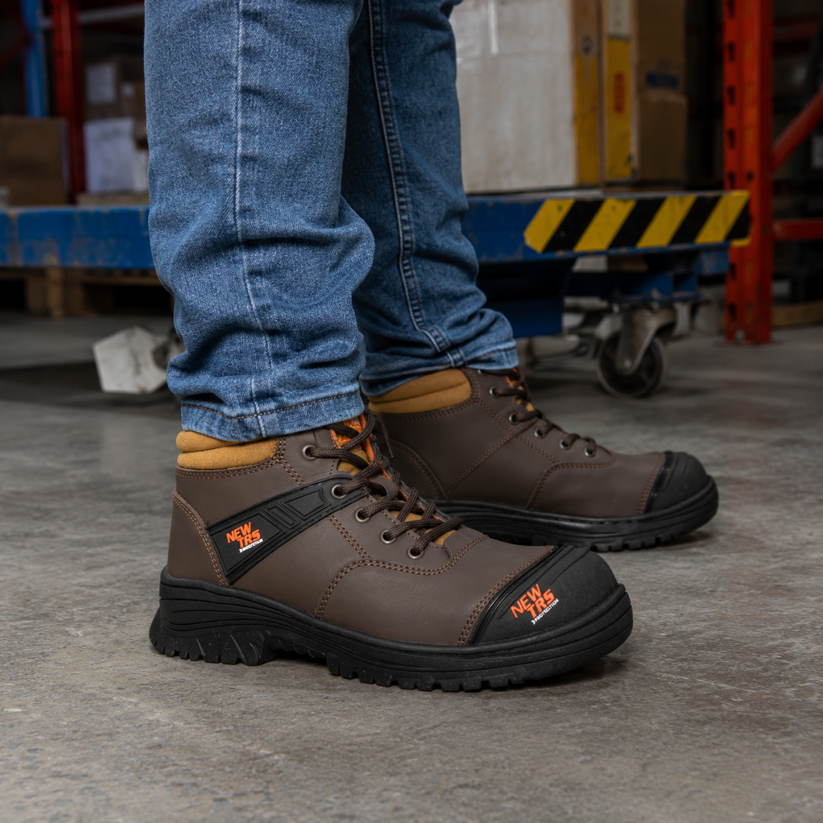 Bota Industrial de piel New Trs 650 Napa Café para Hombre - estilo de vida