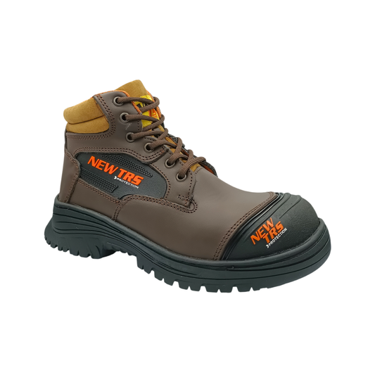 Bota Industrial de piel New Trs 651 Napa Café para Hombre - tres cuartos