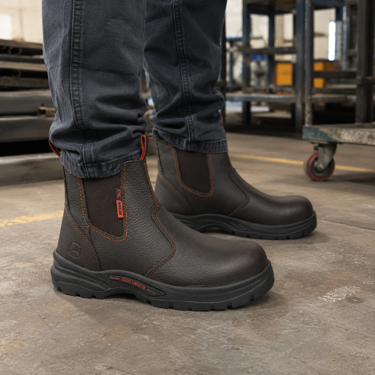 Bota Industrial de piel NH C70 Dakota Choco para Hombre - estilo de vida