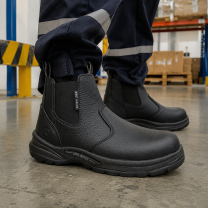 Bota Industrial de piel NH C70 Dakota Negro para Hombre - estilo de vida