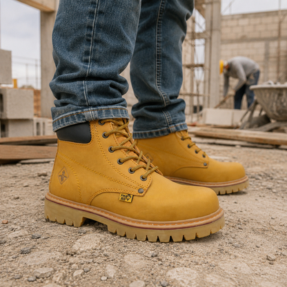 Bota Industrial de piel PMA 136 Napa Miel para Hombre - estilo de vida