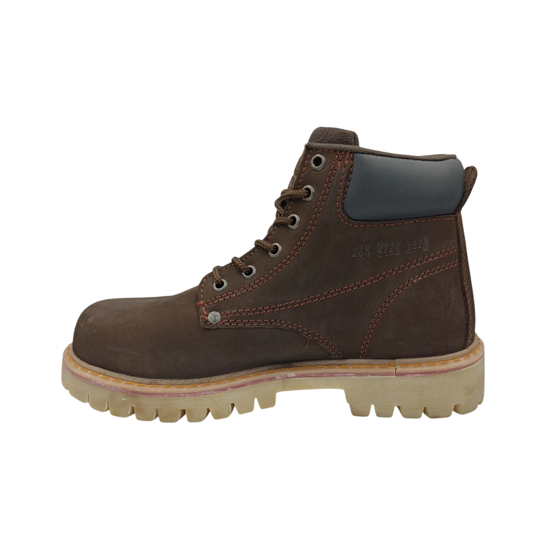 Bota Industrial de piel PMA 136 Nobuck Café para Hombre - lateral izquierdo
