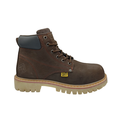 Bota Industrial de piel PMA 136 Nobuck Café para Hombre - lateral