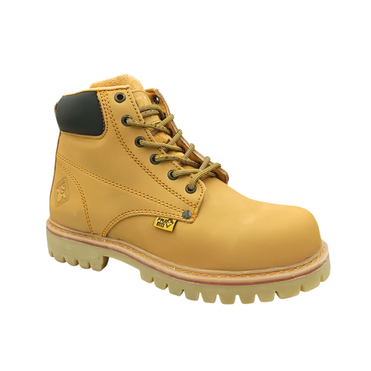 Bota Industrial de piel PMA 136 Nobuck Miel para Hombre - tres cuartos