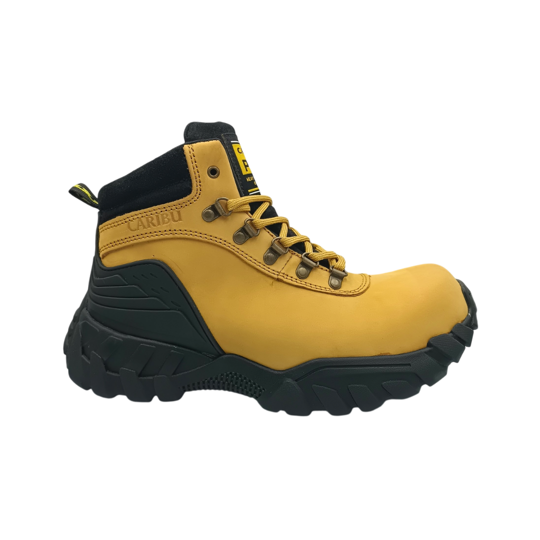 Bota Industrial Dielectrica de piel Caribu 950 Nobuck Paja para Hombre - lateral
