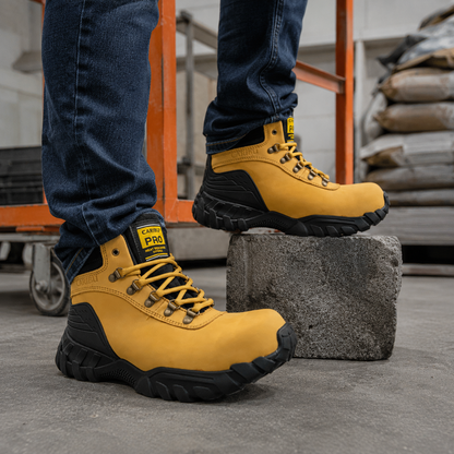 Bota Industrial Dielectrica de piel Caribu 950 Nobuck Paja para Hombre - estilo de vida