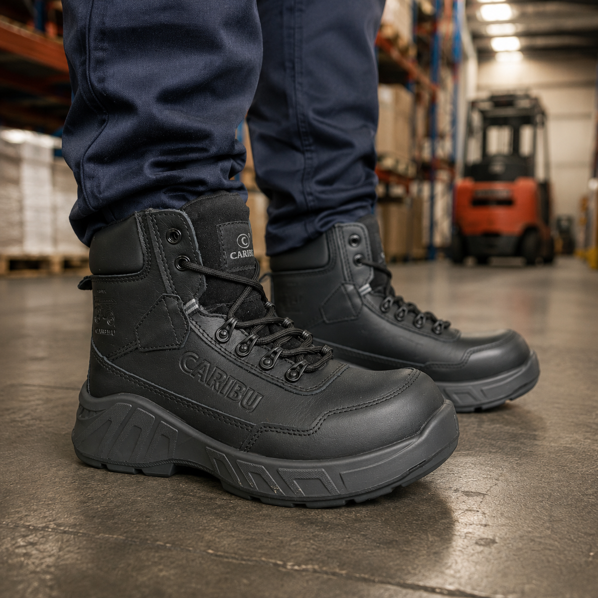 Bota Industrial Dielectrica de piel Caribu 954 Húngaro Negro para Hombre - estilo de vida