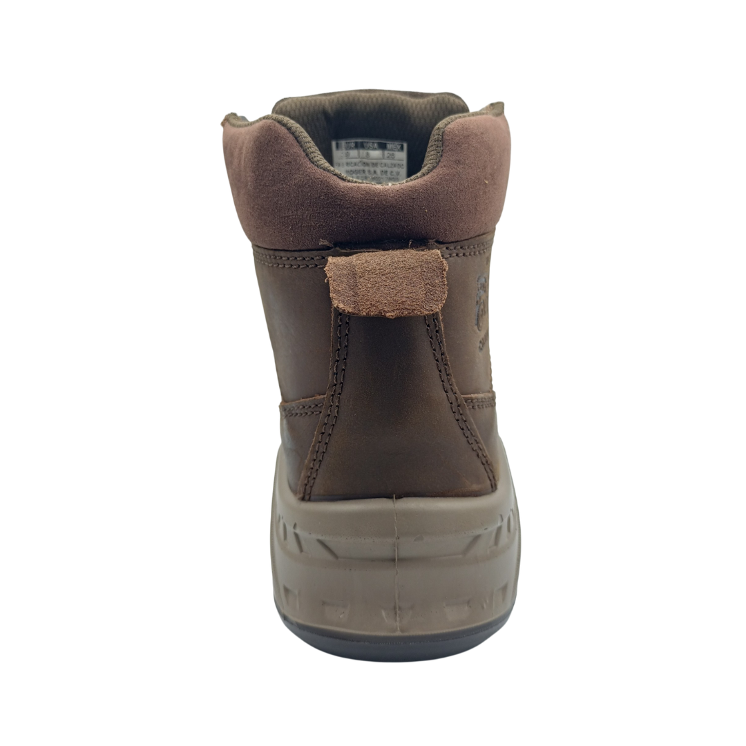 Bota Industrial Dielectrica de piel Caribu 954 Nobuck Café para Hombre - atrás