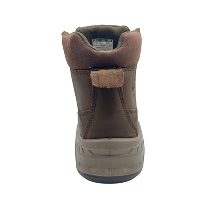 Bota Industrial Dielectrica de piel Caribu 954 Nobuck Café para Hombre - atrás