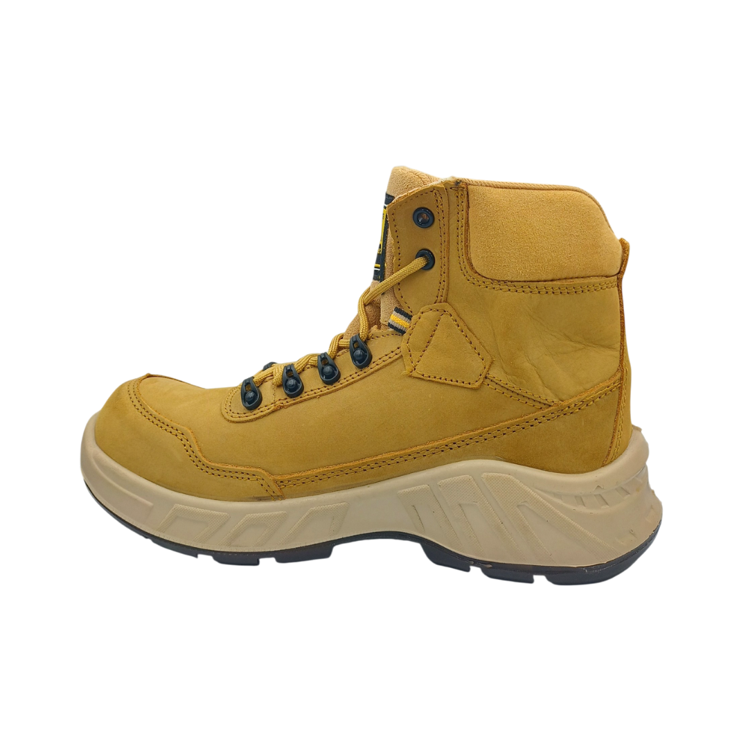 Bota Industrial Dielectrica de piel Caribu 954 Nobuck Paja para Hombre - lateral izquierdo
