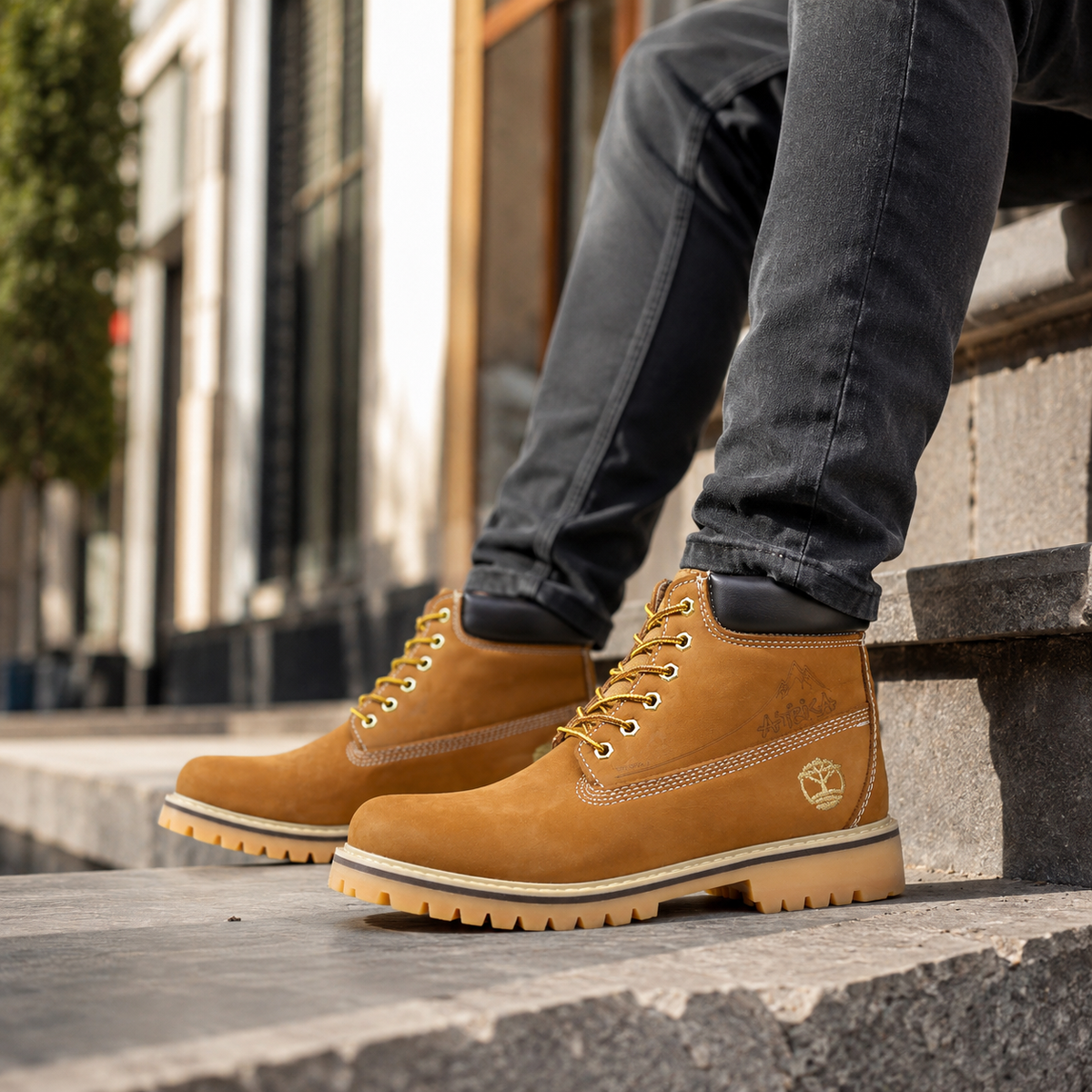 Bota Urbana de piel Afrika 1600 Nobuck Arena para Hombre - estilo de vida