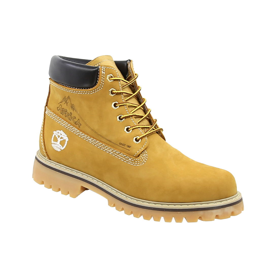Bota Urbana de piel Afrika 1600 Nobuck Miel para Hombre - tres cuartos
