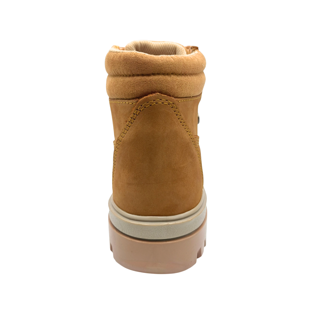 Bota Urbana de piel Caribu 616 Nobuck Cajeta para Mujer - atrás