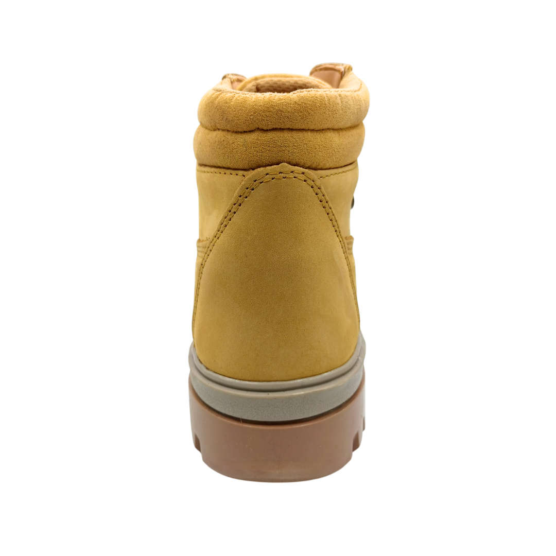 Bota Urbana de piel Caribu 616 Nobuck Paja para Mujer - atrás