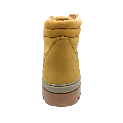 Bota Urbana de piel Caribu 616 Nobuck Paja para Mujer - atrás