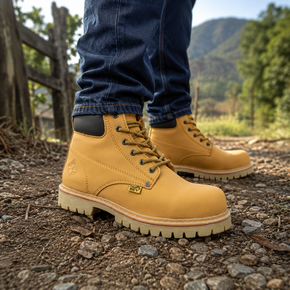Bota Urbana de piel PMA 136 Nobuck Miel para Hombre - estilo de vida