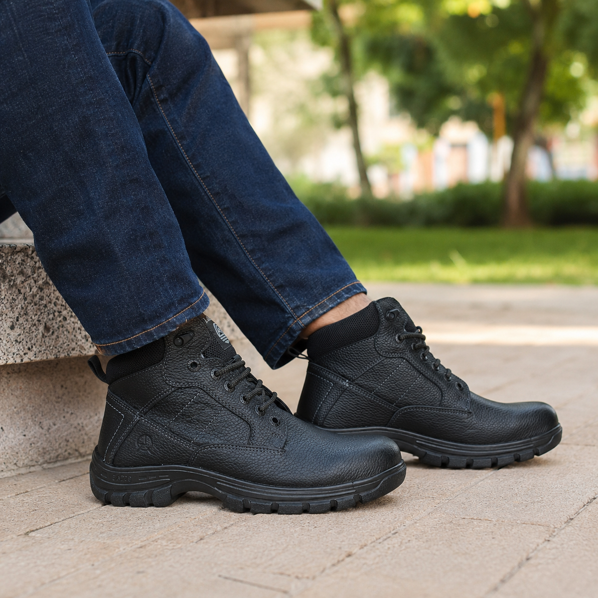 Botín Confort de piel La Pag 021 Flother Negro para Hombre - estilo de vida