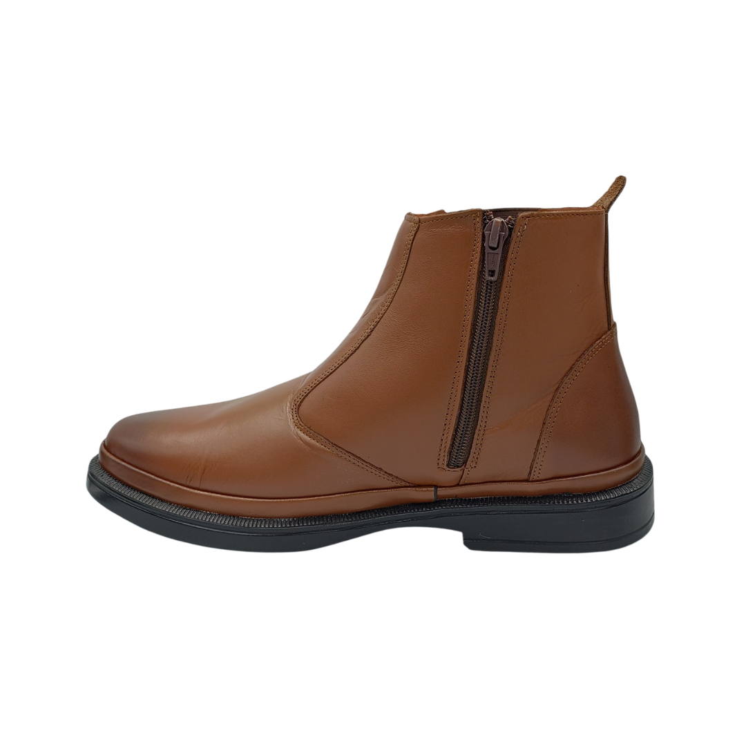 Botín de piel Leugim Confort 36107 Napa Miel para Hombre - lateral izquierdo